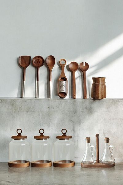 Mirilliahome Acacia Wood Kitchen Utensils and Set - Dowry Set, Kitchen Set, Natural and Stylish Design