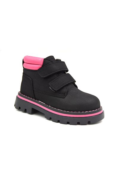 BEYAZ (Arzen) Παιδικές Μπότες Thermo Αντιολισθητική Βάση Velcro ΜΑΥΡΟ ΡΟΖ