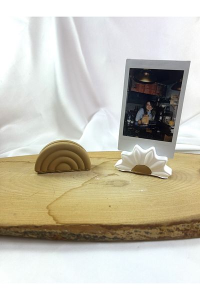 Melouro Set of 2 Photo and Card with Wheat Daisy and Rainbow - Note Holder and Name Holder