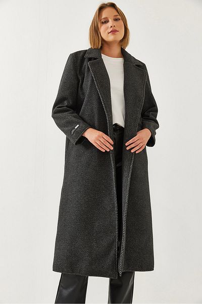 Bianco Lucci Dámský kabát s rukávem Crest Detail Long Stamp Coat 2496 60261001