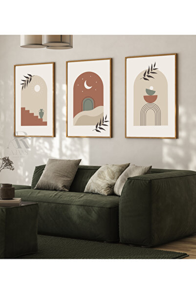 AR AJANS KANVAS TABLO Pastel Arches Soyut Minimalist Tasarım Çerçeve görünüml...