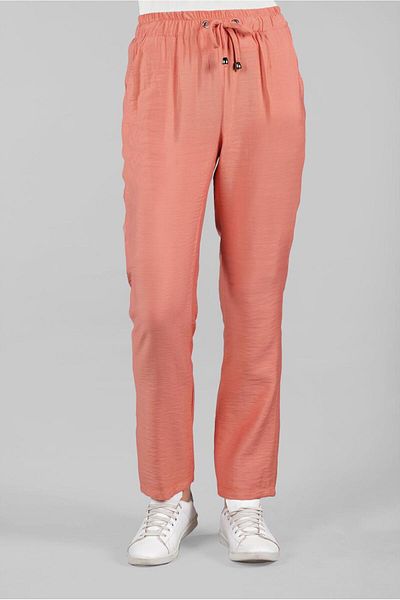 TRENDTESETTÜR Women's Orange (ORANGE) Drawstring Waist Trousers 1033