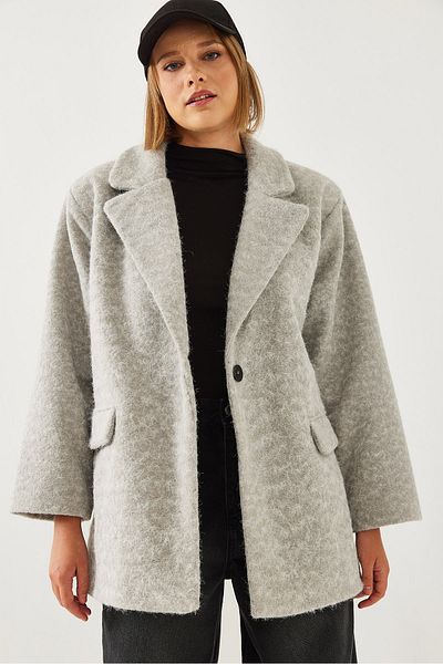 Bianco Lucci Women's Oversize Wide Stamp Coat 2602 60261005