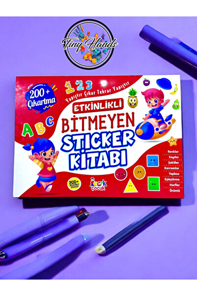 Nasip Kırtasiye Etkinlikli Bitmeyen Sticker Kitabı (200+ Tekrar Kullanılabili...