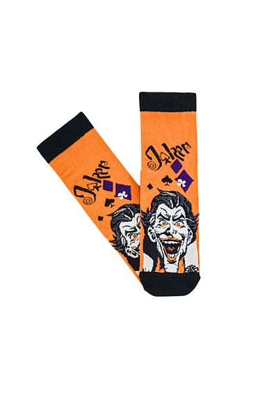 Shuttle Park Унисекс чорапи до глезена с шарка в оранжев цвят Joker от специална серия