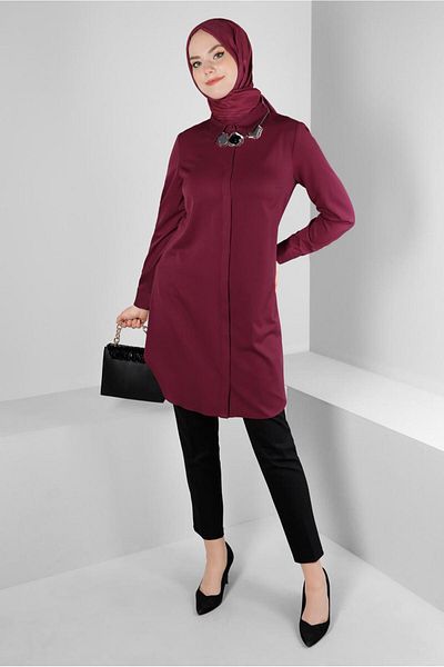 Alvina HIDDEN BUTTONED SIDE SLIT TUNIC 43667