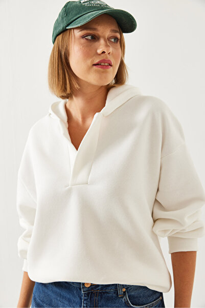 Bianco Lucci Дамски суичър с качулка с V-образно деколте 60351253