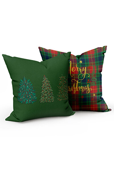 MUN HOME Concept de Anul Nou - Husă de pernă cu două fețe, imprimată digital,...