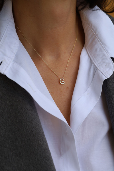 Yenigün Kuyumculuk 14 Ayar Altın G Harfli Kolye