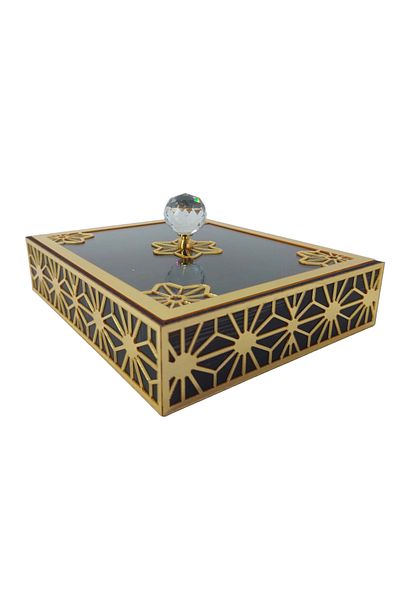şamaksesuar Turkish Delight - Nuts - Chocolate - Sugar Bowl Wooden, Plexi Patterned Box