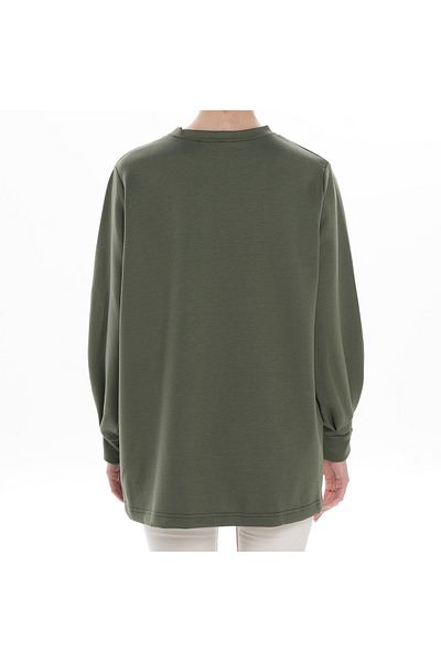 İNSPİRA Oysh Fabric Sweat 3 Thread Pleated Cuff Sleeve Long Sweat