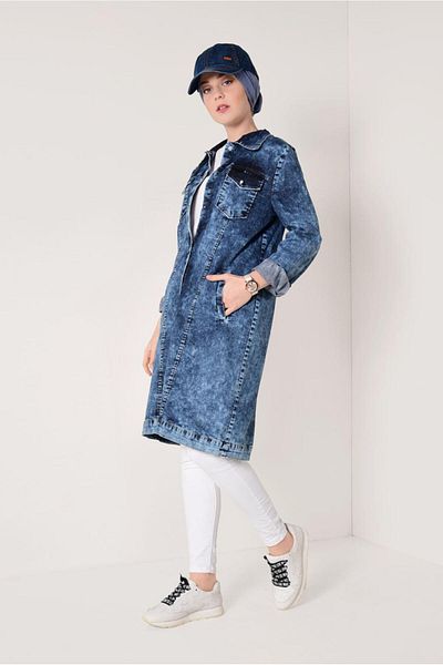 TRENDTESETTÜR Τζιν Vintage Jacket - Μπροστινό κουμπωτό T 4034