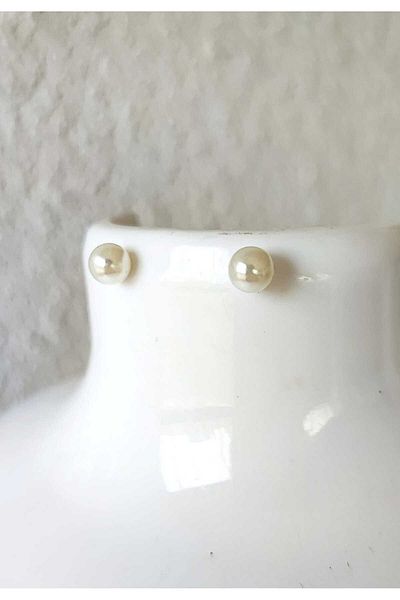 NHOUSE 2 Pieces - Pearl Detailed Nail Model Earrings