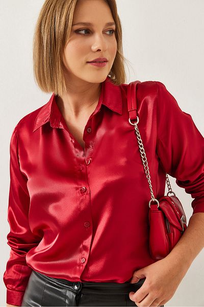 Bianco Lucci Koszula damska Basic Satin 3964 60351241