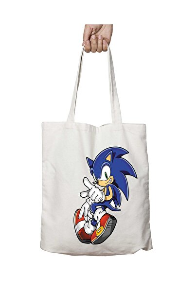 ART HEDİYE Sonic Running Ova dvostrana trajna torba za plažu Torba