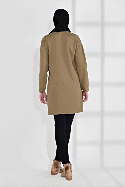 TRENDTESETTÜR Women's Brown (S.BROWN) Cotton Text Printed Tunic 2300