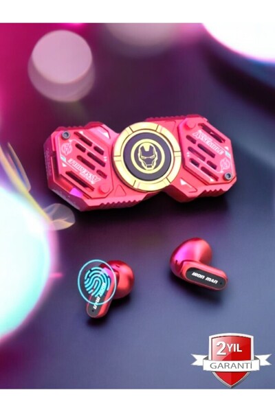 UCUZTEKNO Dönebilir Stres Çarklı ve Uzun Pil Ömürlü F6 Marvel Bluetooth Kulaklık