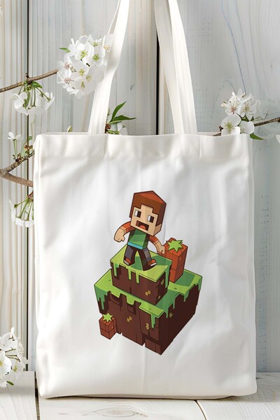 ART HEDİYE Minecraft igra Štampano tkanina Torba Torba za rame model 5