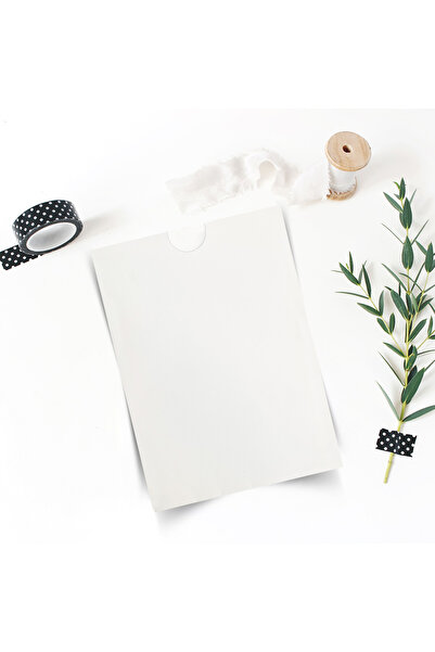 GNDR 13x18-Kapaksız Beyaz Davetiye Zarfı (50 Adet)