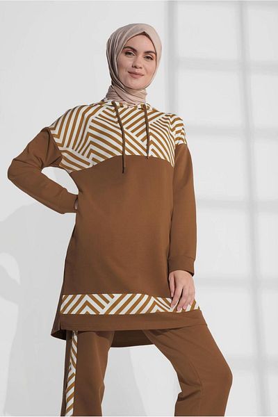 TRENDTESETTÜR Σετ φόρμας 2 τεμαχίων με βαμβακερό γραφικό σχέδιο - 7809
