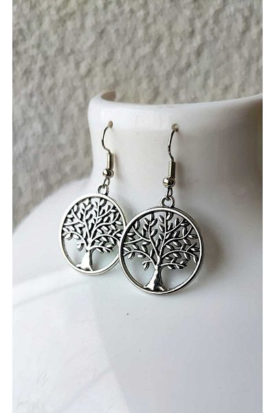 NHOUSE Tree of Life Model, Dangle / Retro Earrings