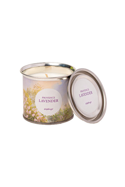 ZEPHYR Provence Lavender Kokulu Teneke Boy Doğal Mum 180 GR