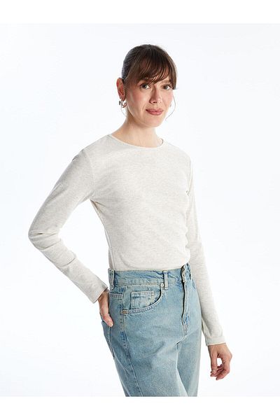 LC Waikiki Lcwaikiki Basic Crew Neck Solid Long Sleeve Women's Body