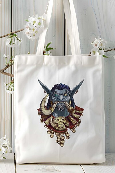 ART HEDİYE World of Warcraft Game Printed υφασμάτινη τσάντα τσάντα ώμου μοντέλο 2