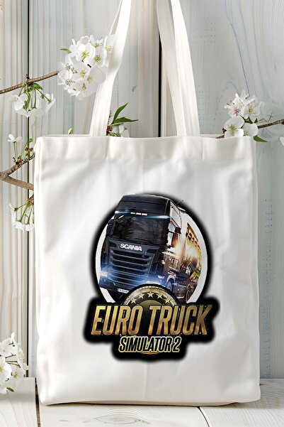 ART HEDİYE eurotruck Game Printed υφασμάτινη τσάντα ώμου μοντέλο 2