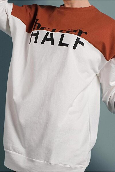 TRENDTESETTÜR Coffee Color Double Color Written Women's Tunic 537