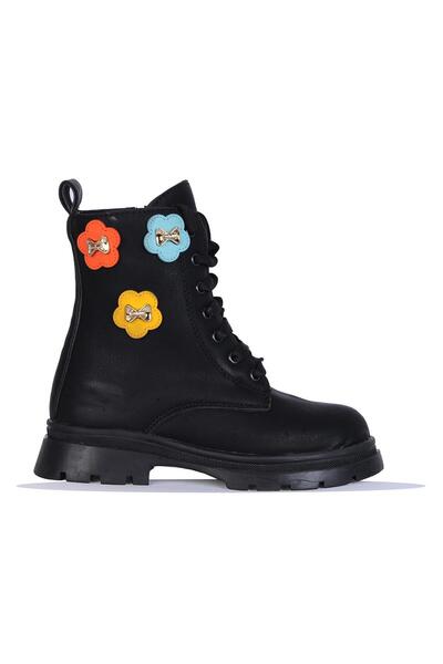 Skuaıter 740 Enisa Черни кожени момичешки ботуши