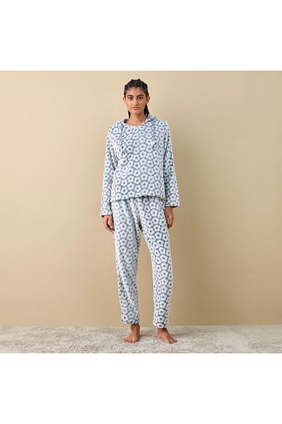 FAV Textured Hooded Top and Pyjama Set