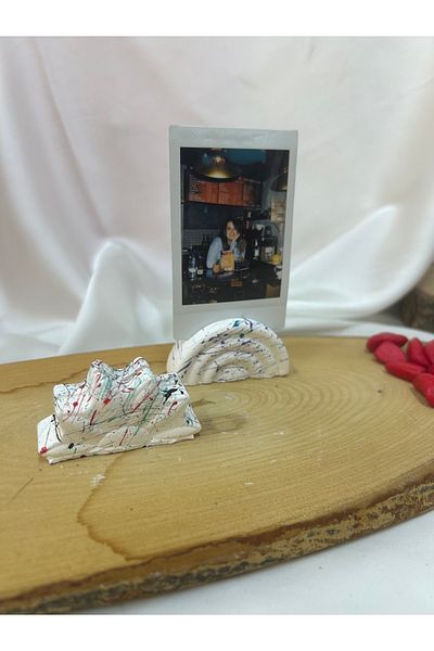 Melouro Rainbow and Daisy Set of 2 Splatter Photo and Card - Note Holder, Note Name Holder