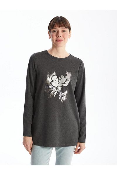 LC Waikiki Lcwaikiki Basic Crew Neck Printed Women's T-Shirt