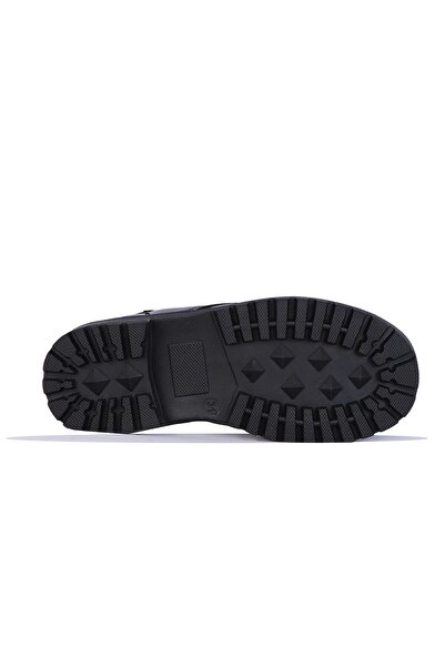 Twingo 7255 Черни ботуши с кожена подплата за момичета