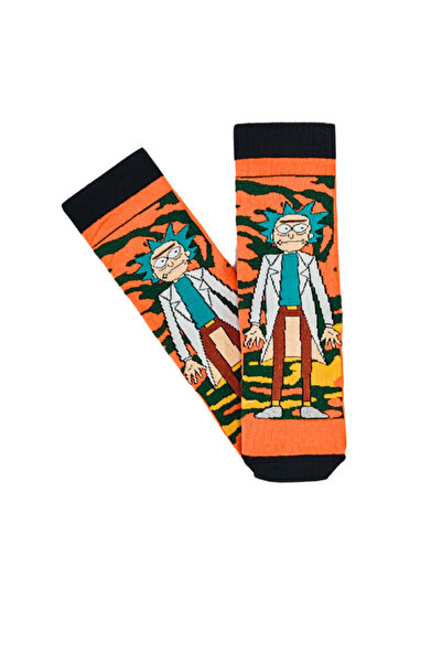 Shuttle Park Unisex Özel Seri Orange Rick And Morty Colorful Renkli Desenli S...