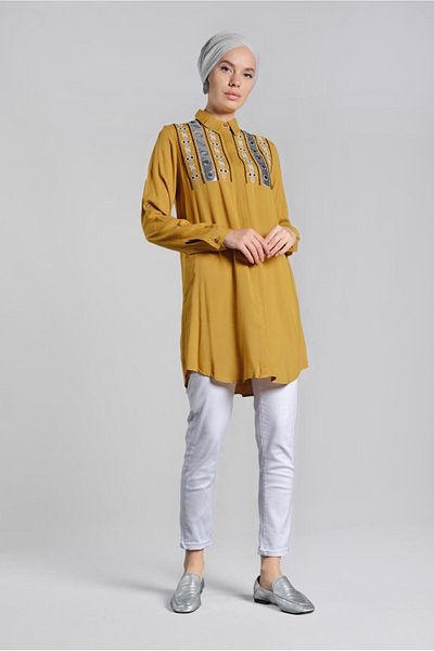 TRENDTESETTÜR Sequin and Embroidered Tunic 3691