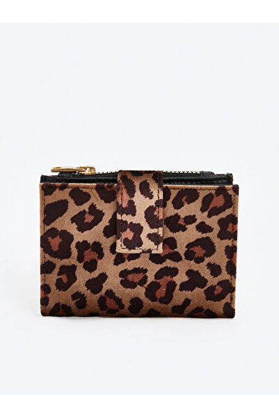 LC Waikiki Жіночий гаманець з коричневим принтом у вигляді леопардового візерунка