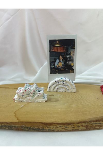 Melouro Rainbow and Daisy Set of 2 Splatter Photo and Card - Note Holder, Note Name Holder