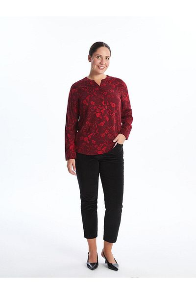 LC Waikiki Lcw Grace Printed Leak Neckline Patterned Women's Blouse