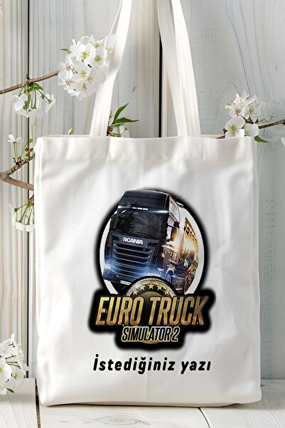 ART HEDİYE eurotruck Game Printed υφασμάτινη τσάντα ώμου μοντέλο 2