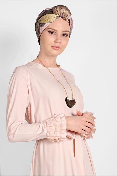 TRENDTESETTÜR Women's Powder Sleeve Ruffle Tunic 11715