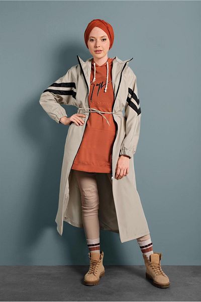 TRENDTESETTÜR 4000 Μοντέλο Καμπαρντίνα με κορδόνι στη μέση