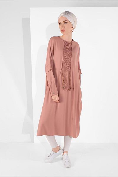 TRENDTESETTÜR Women's Powder Tasseled Tunic 3212