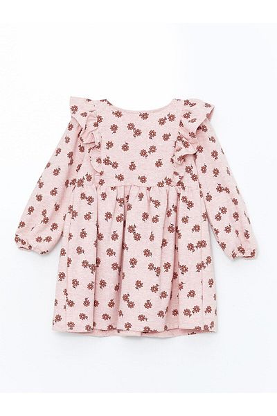 LC Waikiki Lcw Kids Printed Crew Neck Floral Baby Girl Dress