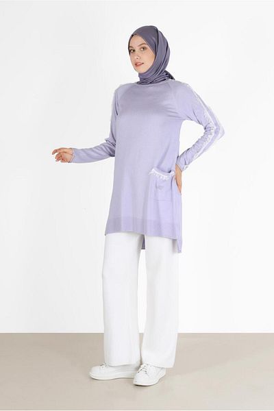 Alvina POCKET DETAIL TASSELED KNITWEAR TUNIC 42030