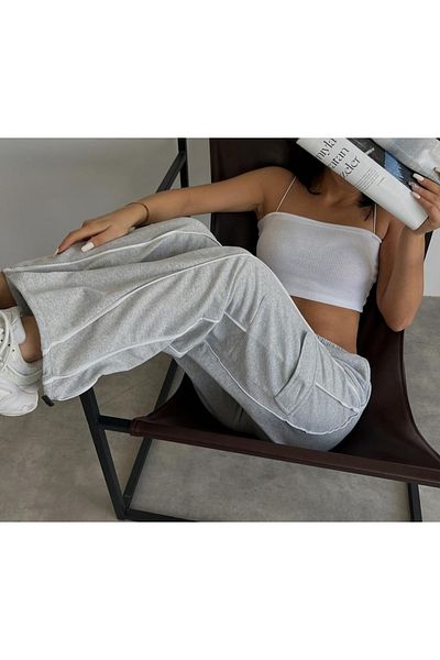 DENİKK Yudoowear, πλεκτό ύφασμα γκρι μαλένγκα χρώμα σχοινί ριγέ φούτερ