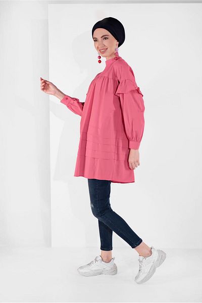 TRENDTESETTÜR Women's Coral Sleeve Flywheel Tunic 77202