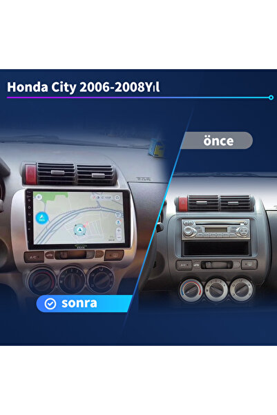 Dobest Honda Jazz City(2006-2008) Carplay/Navigasyon/gps/Geri vites arka görü...