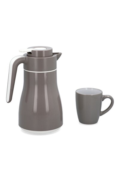 Allegra Plastic and Glass Double Wall Vacuum Jug Hazelnut 1 Liter